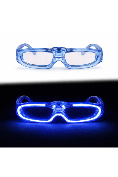 ÇERÇİCİ نظارات الحفلات ذات الضوء الأزرق LED مع 3 أوضاع - نظارات الترفيه الليل...