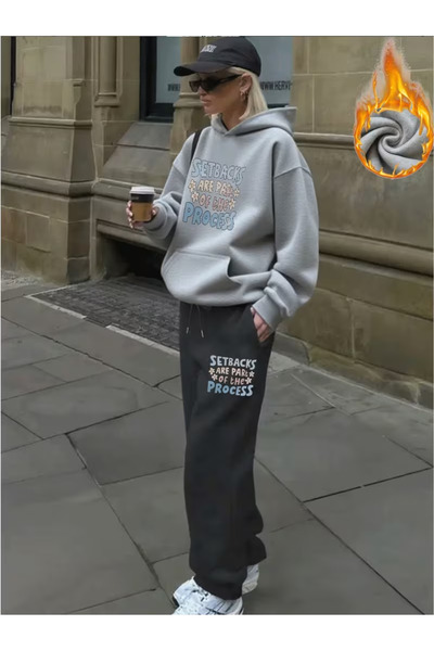 Flaubert -Women's Printed Lko Oversized Sweater - Sweatpants 2-Piece Set