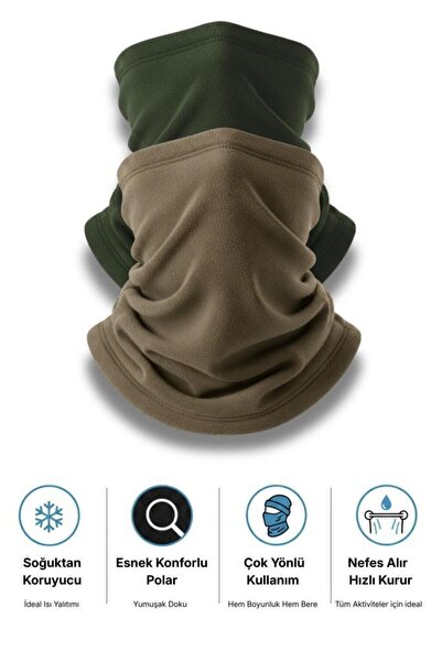 SINGLE SWORD 2-Piece Unisex Fleece Beanie & Neck Warmer Set – Multi-Purpose Winter Cold Weather Protection