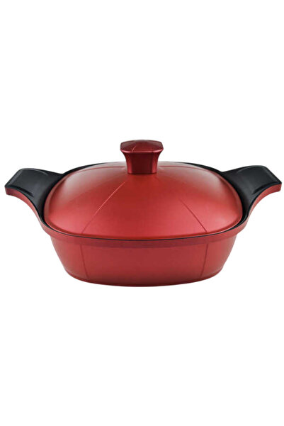 Akdeniz Kendinden Kulplu Döküm Kapaklı 26 Cm Basık Döküm Tencere 4 Parça