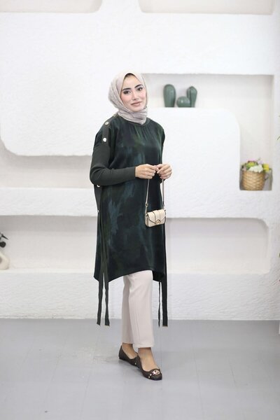 RECEP AYDIN Women's Silk Kupra Mercerized Knitwear Tunic