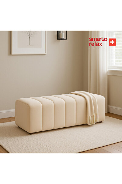 Smarto relax Düz Puf Babyface 100x50x45 cm | Swiss Style Dekoratif Bank