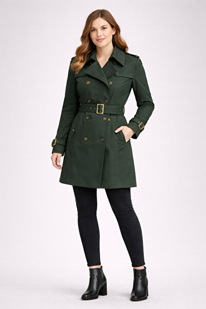 Ekol EkolBüyük Beden Kemerli Trençkot