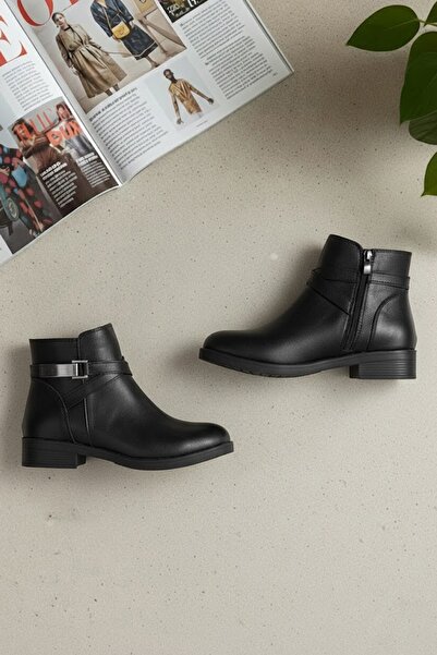 Ayakkabı Fuarı Elit OZRSL602C Kadın Klasik Bot Siyah