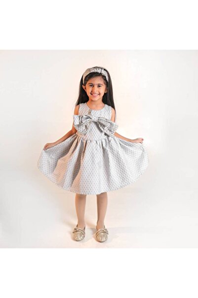 Mamnon فستان رمادي ذهبي مورد