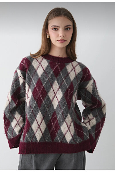 LUSHİGO سترة تريكو نسائية بنمط البقلاوة من إكرو ساردونلو، نسيج ناعم، مقاس عادي -0027