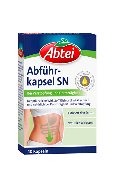 Bağırsak Çalıştırıcı Kabzlık Giderici, Hint Yağlı Bitkisel Takviye Müshil Kapsül 40 Adet