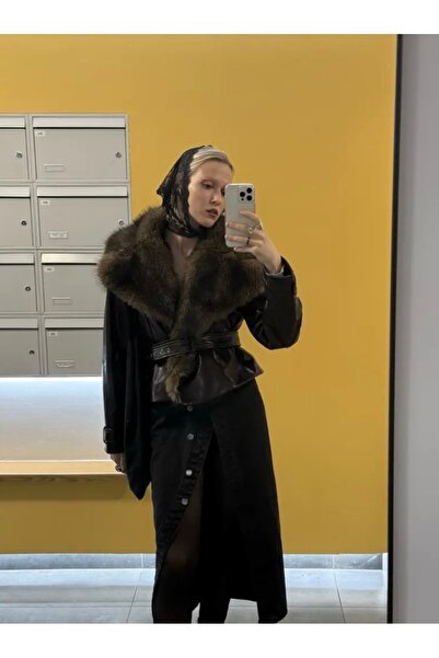 FloresDeCarnaval Amélie Lace Scarf 🖤 Siyah Tül Üçgen Fular/Şal