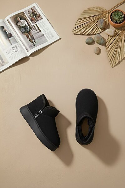 Ayakkabı Fuarı Elit Ozrpt501 Women's Suede Flat Boots Black