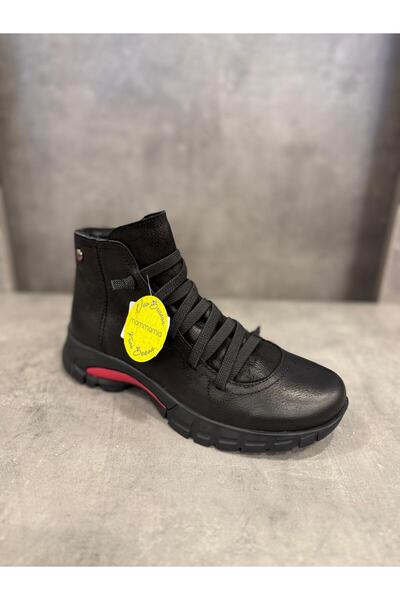 Mammamia Handmade Genuine Leather Rubber Sole Zippered Boots