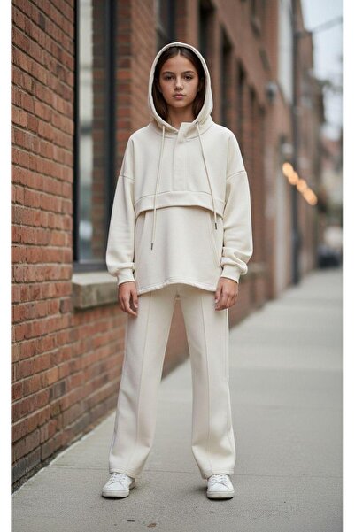 Asortik Kids طقم تونيك مكون من قطعتين للفتيات بغطاء رأس - AÜT-2039-320