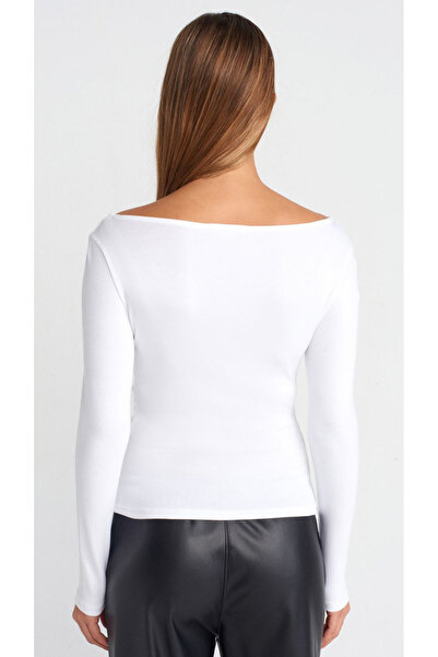 TUĞBALİ Women's Drawstring Boat Neck Ball