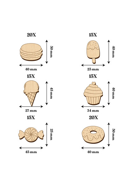 Hold My Stuff Set 100 buc Baze Blank Martisor pentru Pictat si Decorat, Blank...