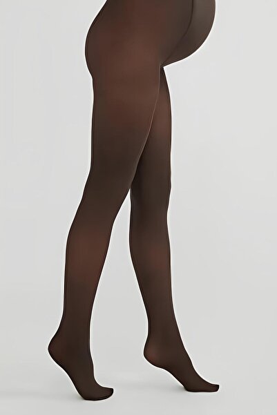 Penti Women's Chestnut Brown Maternity 40 Denier Medium Thick Opaque Pantyhose