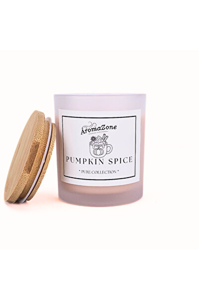 AromaZone Lumânare PUMPKIN SPICE din ceară de soia și cocos, Handmade – 220g, timp de ardere 45h