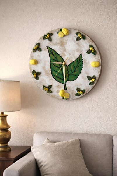 EVCİDİZAYN ALÇI SERAMİKTEN DUVAR SAATİ