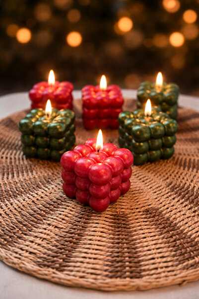 VOUN SCENTED CANDLE organic soy wax Yılbaşı Özel Büyük Bubble Mum