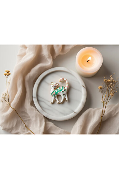 İZEV Kedi Figürlü Broş