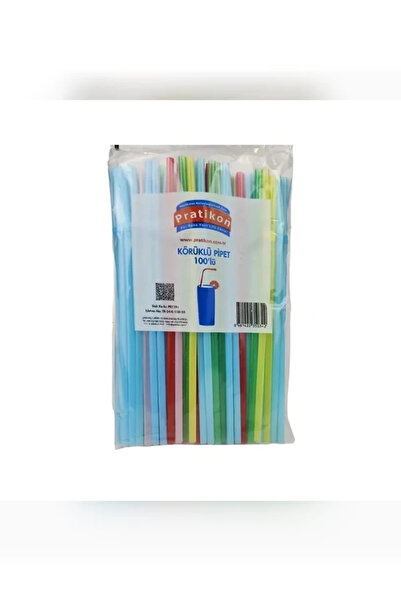 Pratikon مصاصات بنفخة 100 قطعة