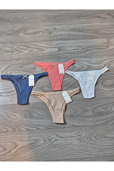 NO BRAND Set 4 chiloti tanga dama- Confort zilnic si croiala moderna