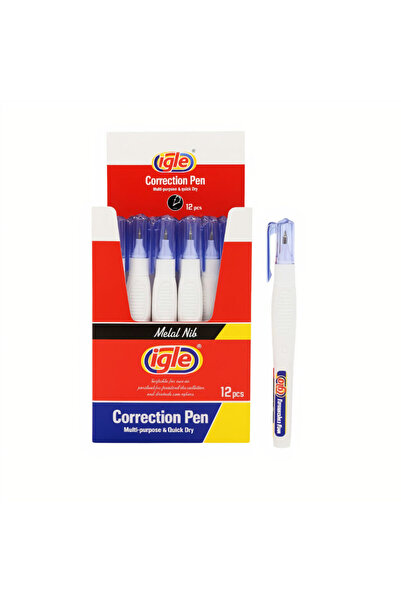 JML1 Stilou corector 7ml cu vârf metalic, uscare rapidă, set de 12, vânzare en-gros