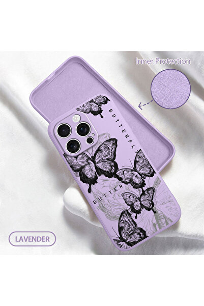 CHICASELUX غطاء هاتف من السيليكون الناعم بنمط الفراشة مع حماية للكاميرا مكونة...