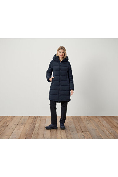 Tchibo معطف نسائي مبطن، بغطاء رأس، أزرق