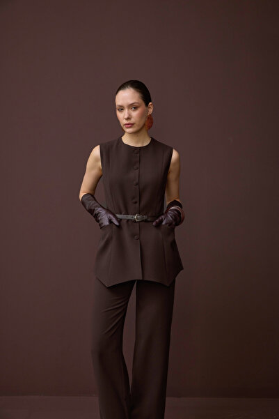 NUR KALAY COLLECTION KEMERLİ YELEK TAKIM