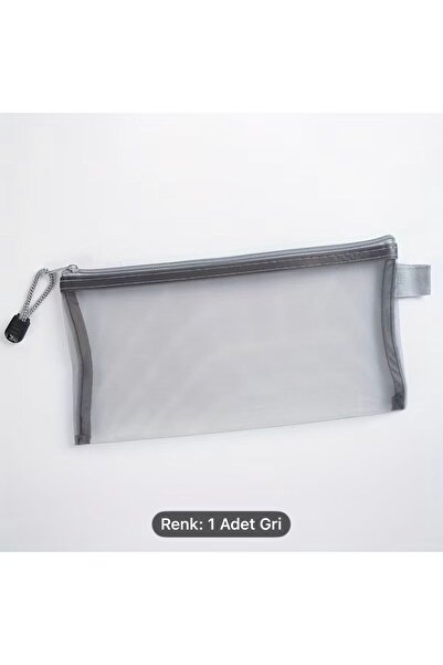 madzy shop 1 Adet Büyük Kapasiteli File Kalem Kutusu - Şeffaf, Şık Ofis Malze...