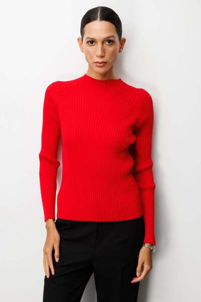 ON Stand Collar Ribbed Knitwear Sweater