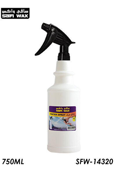 SAFI WAX زجاجة رذاذ ماء سعة 750 مل، فوهة قابلة للتعديل، بخاخ شفاف من البولي إ...