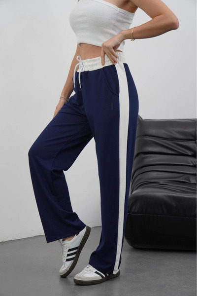 Zerenyus Pružaste ukrasne pantalone tamnoplave boje