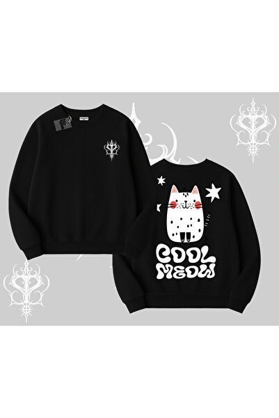 Tarzsokak Cool Meow Napisano Slatko mačka Leđa Štampano Biciklistička majica