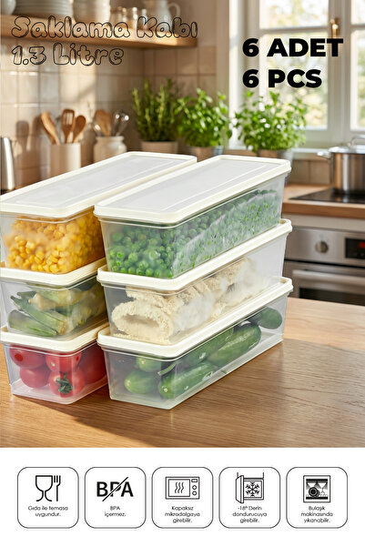 espashome Freshkeep Storage Container Set of 6 Suitable for Microwave and Dee...