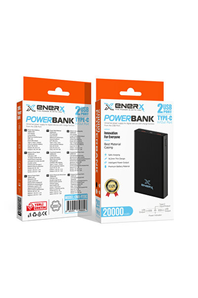 ENERX Enr-p20c 20000 Mah 2.1 Amper Powerbank Beyaz