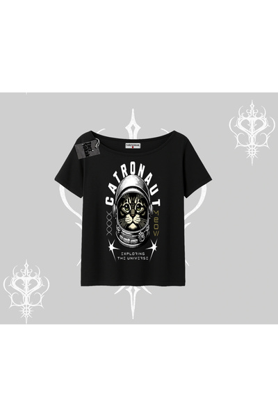 Tarzsokak Оверсайз тениска с принт „Stay Cool Cat“