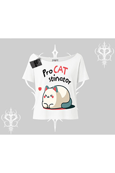 Tarzsokak Μπλουζάκι Oversize με στάμπα γάτας και γράμματα  "Paws Off " σε στυ...