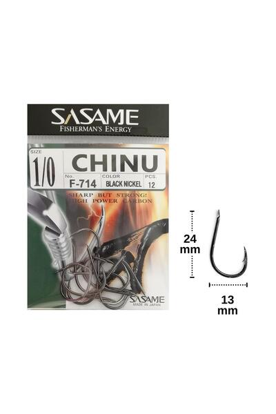 Sasame F-714 No:1/0 Chinu Olta İğnesi 12 Adet