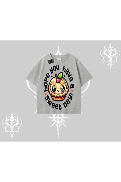 Tarzsokak Tricou supradimensionat cu imprimeu Sweet Day Cupcake