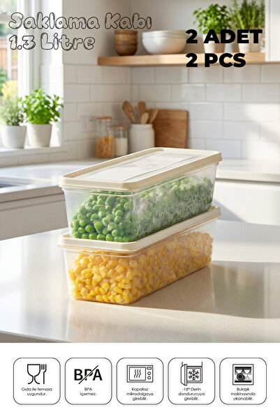 espashome Freshkeep Storage Container Set of 2 Suitable for Microwave and Dee...