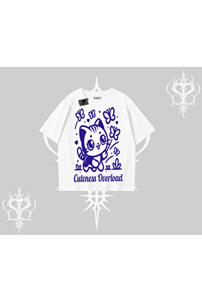 Tarzsokak Prevelika slatkoća mačka Štampano Oversize kroj majica