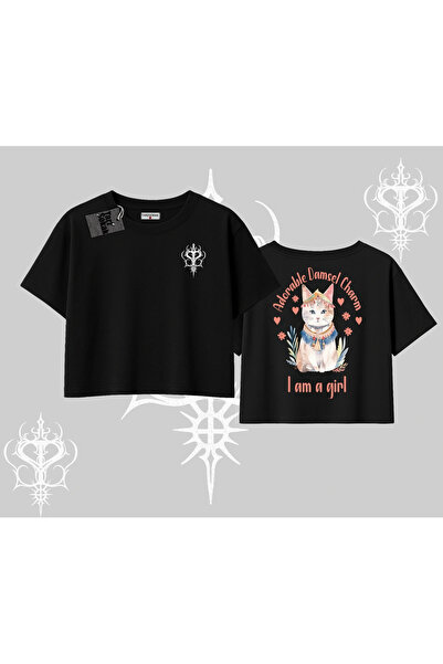 Tarzsokak تيشيرت قصير بتصميم الأميرة كيدي اللطيف مطبوع قصة فضفاضة