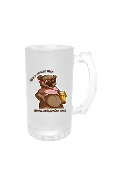 Mug Mania Personalized beer mug with funny message, Water is for dishes, beer is for heroes, 500ml