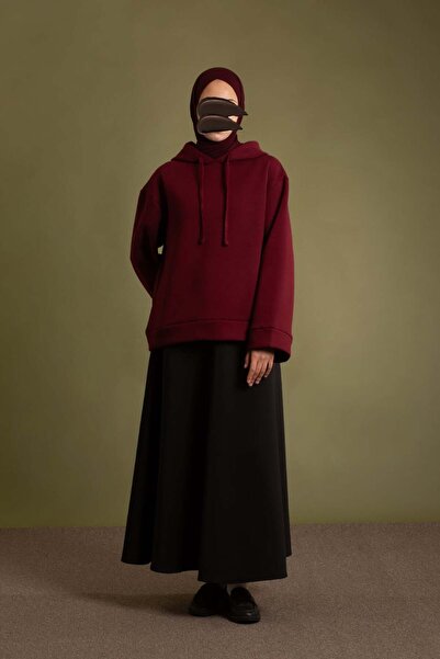 Emare Basic Hooded Sweatshirt Burgundy
