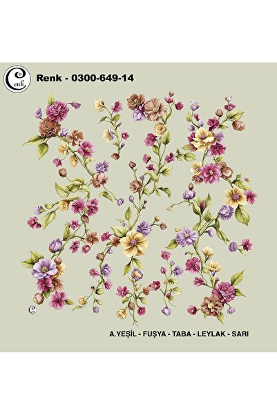 Cenk Desenli Oyalık Yazma - 0300-649