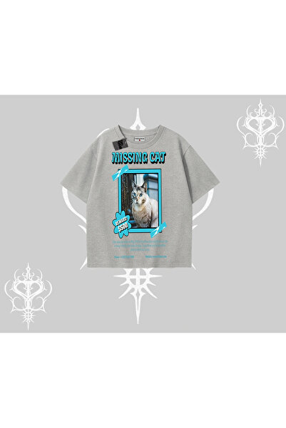 Tarzsokak Nedostaje mačka Štampano Oversize kroj majica