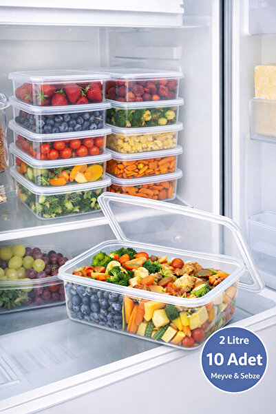 DİYA3 2 LT 10 Adet Kendinden Kapaklı Mikrodalga Difriz Derin Dondurucu Buzluk...