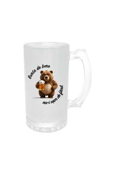 Mug Mania Personalized beer mug with funny message, Beer belly is not easy to make, 500ml