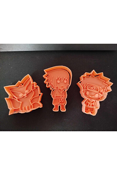 ADA 3D Naruto Sasuke Kurama Tilki Karakterli Anime Kurabiye Kalıbı Seti Pasta