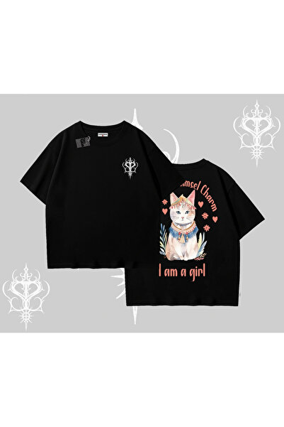 Tarzsokak Tricou supradimensionat cu design drăguț Pisică Prințesă și imprime...